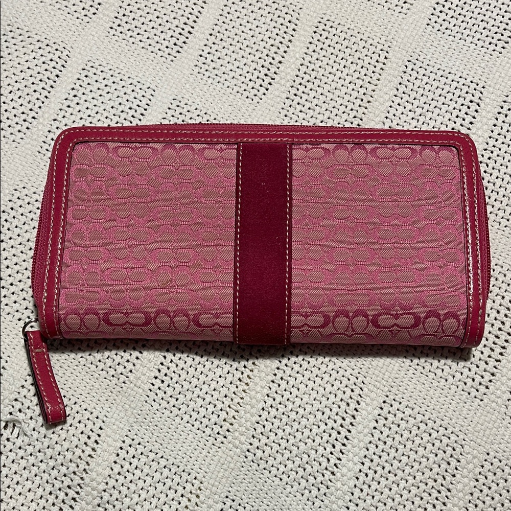 Coach Fuchsia Signature Wallet